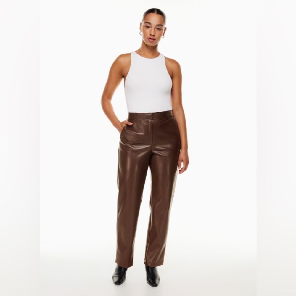 Aritzia Babaton Command Pant - Mid-rise Vegan Leather pants